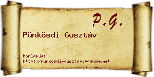 Pünkösdi Gusztáv névjegykártya